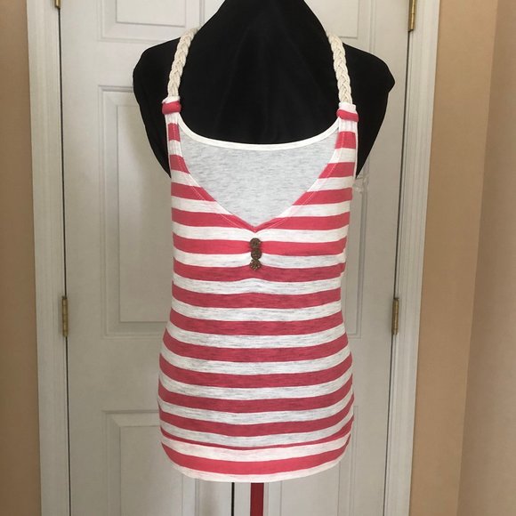 Halter Striped Top Juniors Med NWT - Picture 1 of 6